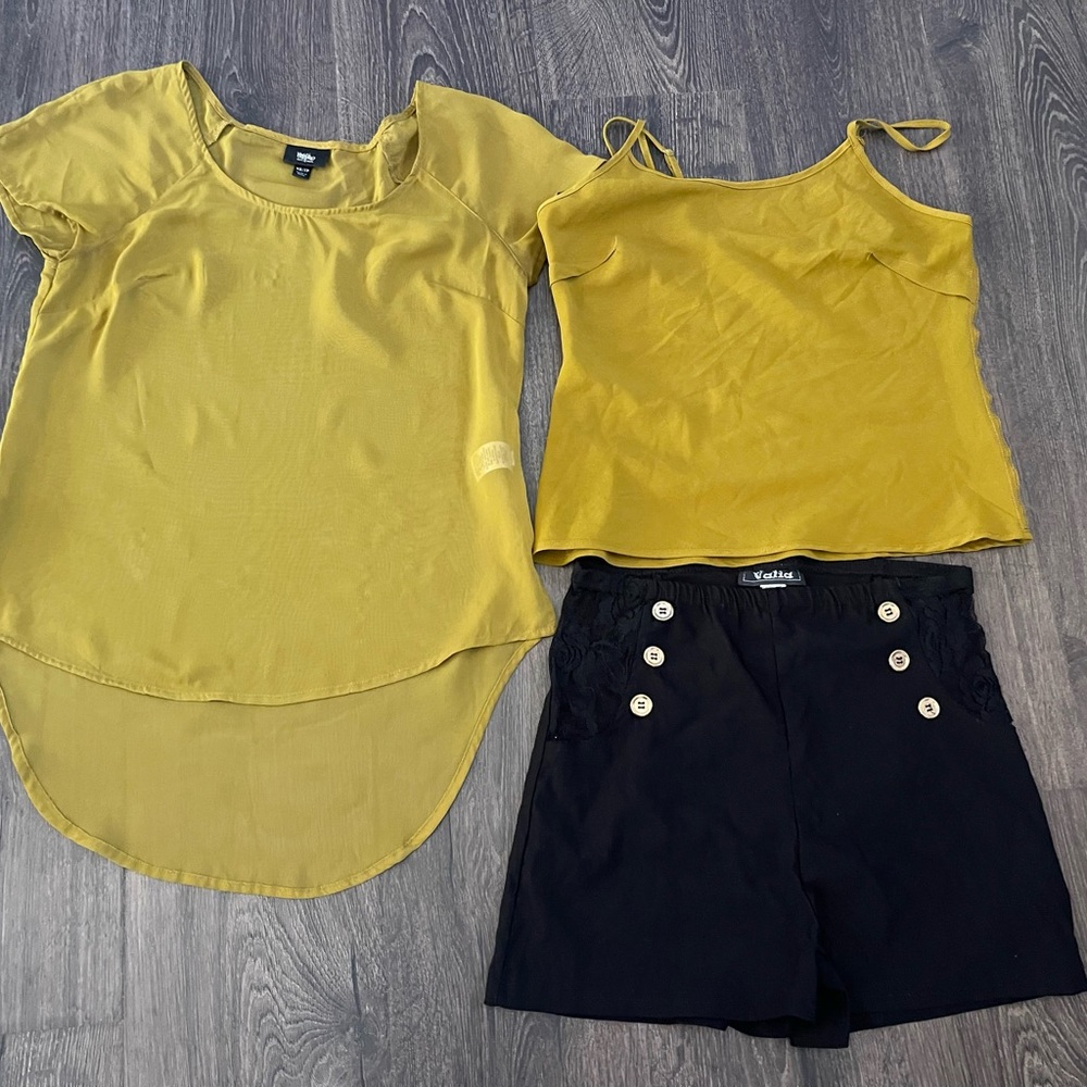 3 pieces Top and short pants